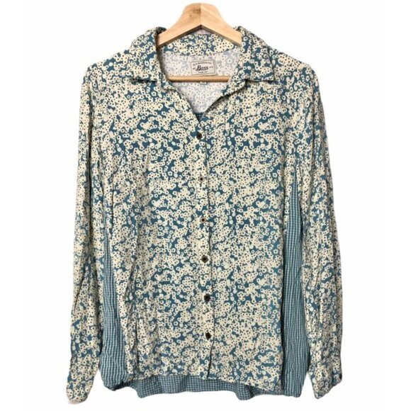 Bass Floral Long Sleeve Button Down M - Picture 1 of 3